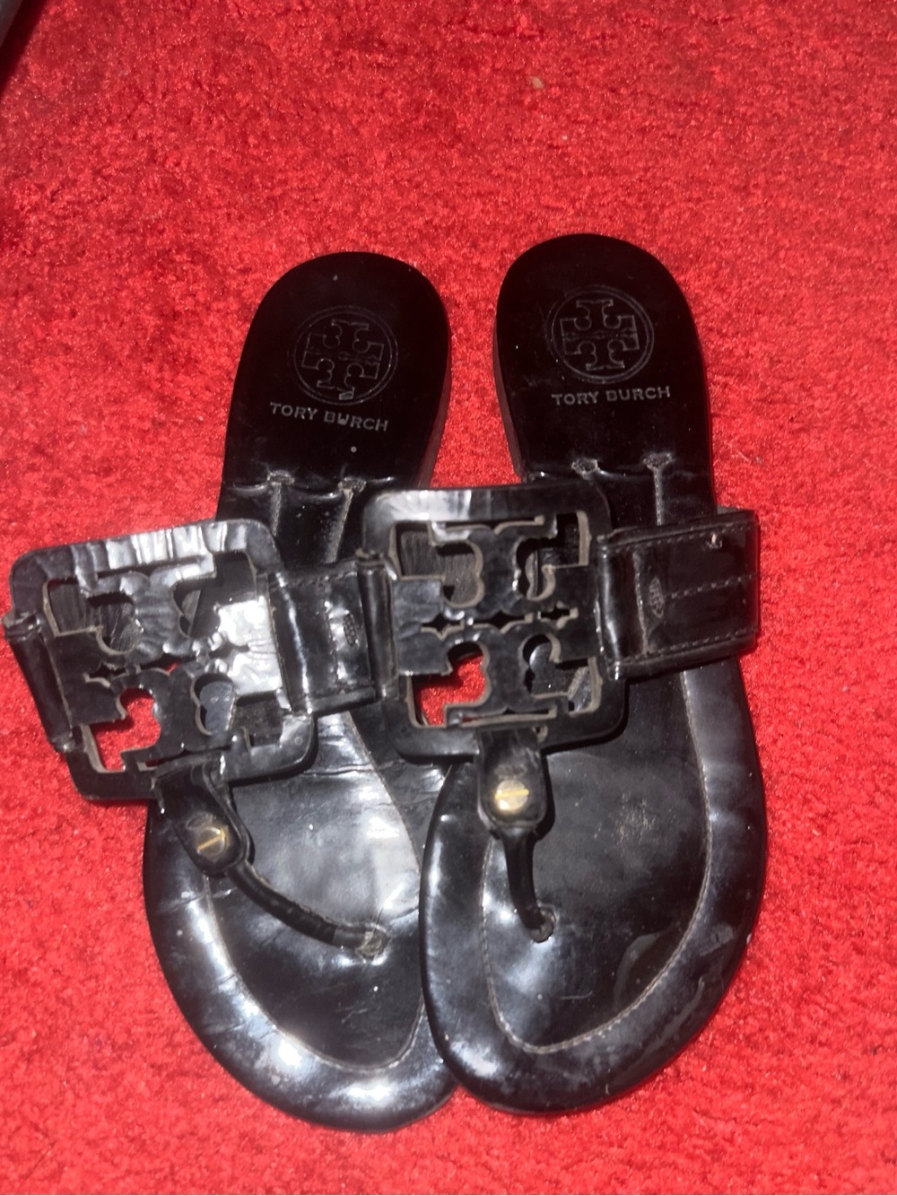 logo embellished sandals